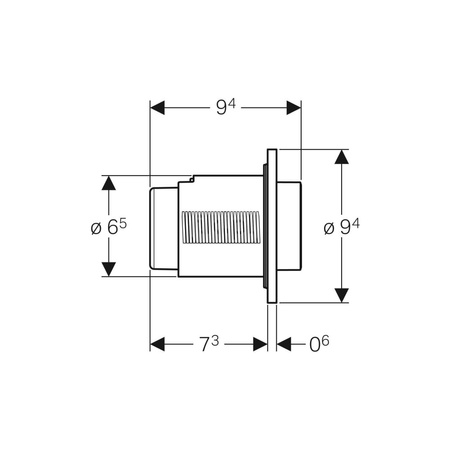 Nakrętka Geberit do zdalnego uruchamiania spłukiwania typy 01, 10 i 70