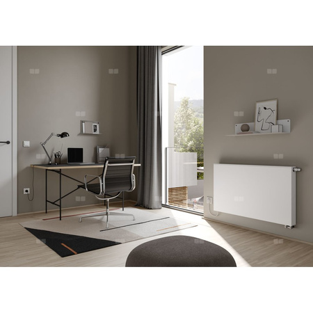 Kermi®x-flair, Plan VP typ 33 605x1805 RAL9016, 10 bar, z osłoną, prawy