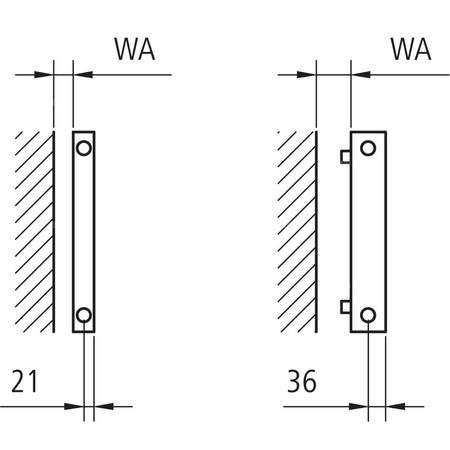 Grzejnik płytowy typ 11 KERMI HHN, z osłonami wym. 700 x 3200 mm, kolor biały, moc 2819 W