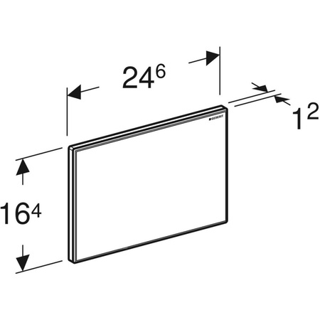 Zaślepka otworu rewizyjnego Geberit Sigma, szkło białe