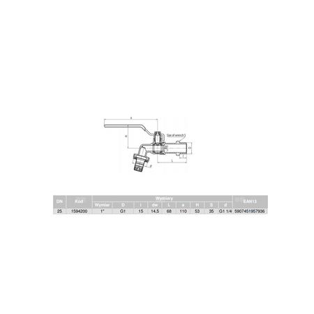 Zawór kulowy VALVEX Oligo mosiądz niklowany czerpalny, PN10 1'' GZ x złączka do węża, uchwyt: dźwignia
