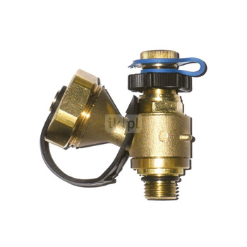 Zawór regulacyjno-pomiarowy HERZ 0284 mosiądz (niebieski), 1/4'' Gwint zewnętrzny