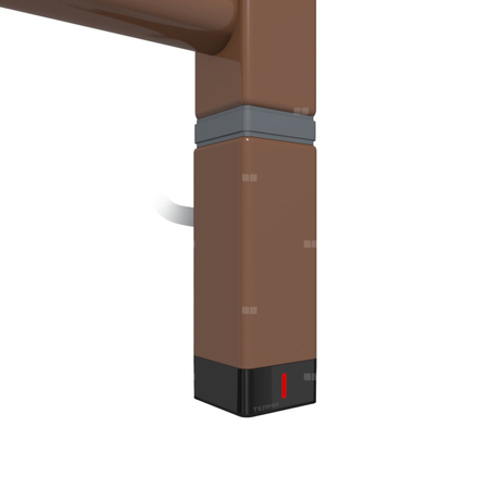 Grzałka TERMA One K30x30, 400W \ Tuba, RAL 8007, kabel prosty z wtyczką [srebrzysty 1,5m, logo Terma