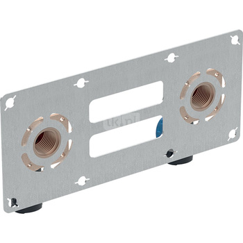 Zestaw kolanek przyłączeniowych Geberit FlowFit 90 st. podwójnych: Materiał=Brąz bezołowiowy (CuSn4Zn2PS), d=20mm, Rp=1/2 ", L1=5.2cm, AD=15cm