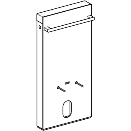 Moduł sanitarny do bidetu GEBERIT Monolith, 1010 mm x 480 mm x 106 mm, regulacja wysokości, front: sand, bok: aluminium