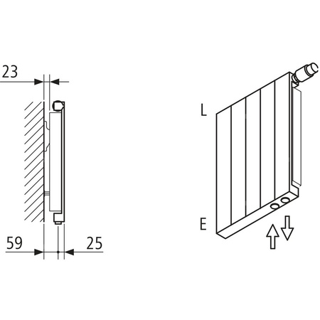Grzejnik płytowy typ 11 KERMI V-HVV wym. 1600 x 560 mm, kolor biały, moc 1263 W