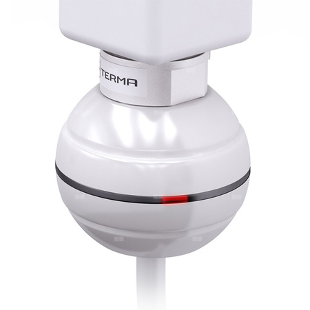 Grzałka TERMA REG 2, 800W Tuba, RAL 9016, kabel spiralny z wtyczką i przełącznikiem ON/OFF [biały, 2,5m, instr. TERMA]