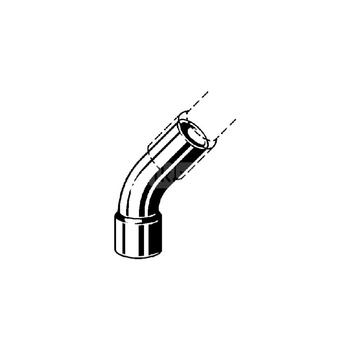 Łuk 45' VIEGA 95040 jednoczęściowy, Cu / Cu, 76,1 mm (lw x gz) z uszczelką