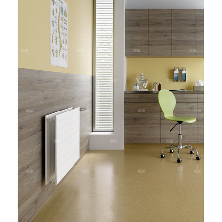 Grzejnik Kermi®X2®Line-V hig.T20wys755x102x405mm biały,10bar,zaworowy lewa,bez osłony