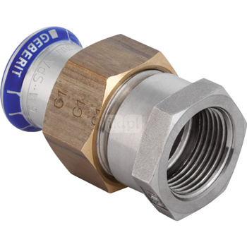 Śrubunek hydrauliczny GEBERIT Mapress Edelstahl przejściowy stal nierdzewna GW 3/4'' 15 mm z pierścieniem zacinającym