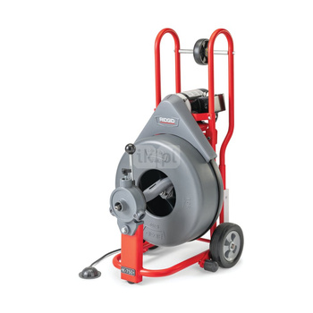 Maszyna bębnowa K-750 z C-27, 230 V z rękawicami RIDGID z PCW do czyszczenia odpływów, systemem AUTOFEED, standardowym zestawem narzędzi 5⁄8" (16 mm) i sprężyną C–27, 75' × 5⁄8" (23 m × 16 mm)