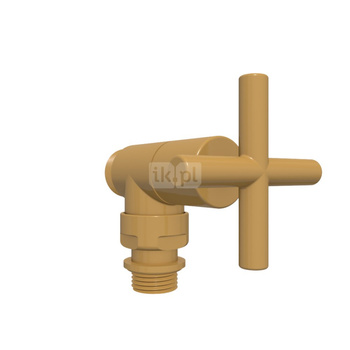 Zestaw reg. kątowy MINIMALIST, GZ 1/2"-fi16x2, fi15, Farba \ RAL 1024