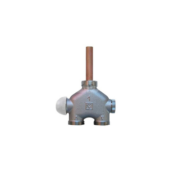 Zawór termost. do grzejn. HERZ VUA-AHA prosty mosiądz 3/4'' x 3/4'' rozstaw osi 40 mm do systemu jednorurowego z rur. zanurz.