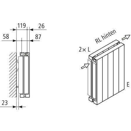 Grzejnik płytowy typ 22 KERMI HVN wym. 1800 x 630 mm, kolor biały, moc 2440 W