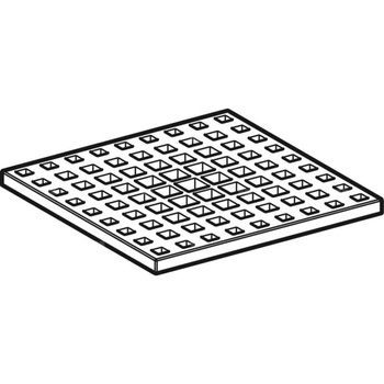 Kratka Geberit do wpustu podłogowego, kratka szczelinowa 10 x 10 cm