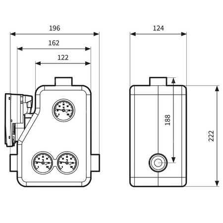 Grupa pompowa AFRISO RTA 60 GW 1'' x 1'', z zaworem termostatycznym, z izolacją