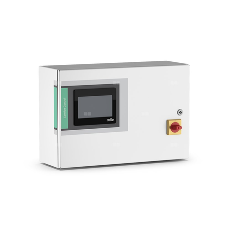 Urządzenie sterujące Wilo-Comfort CCE-H-5x11,0KW-T4-WM-PKG do sterowania pompami o budowie dławnicowej i bezdławnicowej ze zintegrowanymi przetwornicami częstotliwości lub pompami regulowanymi bezstopniowo, elektronicznie