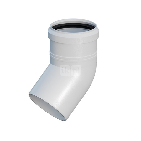Kolano PP 45° DN200mm z uszczelką [EPDM]