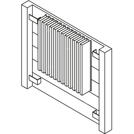 Kermi ściana grzewcza HHV11 840x61x6000 pozioma,RAL9016,6bar,z osłoną,prawa,L120