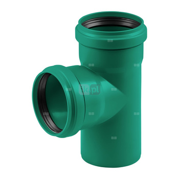 Trójnik MAGNAPLAST KG 2000 KGEA 45' PP-md DN 630 x DN 200 x DN 630 (ww x ww x wz), kolor zielony