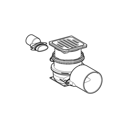 Kratka szczelinowa Geberit do wpustu podłogowego Varino i wpustu Varino 13 x 13 cm