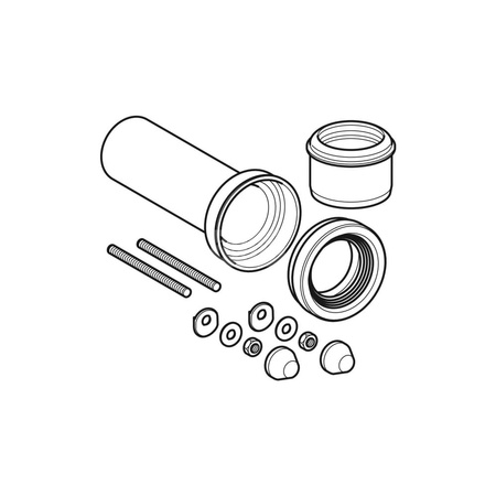 Uszczelka gumowa Geberit: d=80–100mm, d min.=80mm, d maks.=100mm, d1=122mm