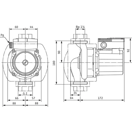 Pompa obiegowa WILO TOP-Z 30/7 DM PN6/10 RG, 2900 obr/min 3 x 400 V 50 Hz, PN 10/10bar