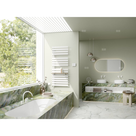 Kermi®Credo®Half®flat-E 1834x37x450 P=800W,RAL9016 SG,WRS biały,lewy