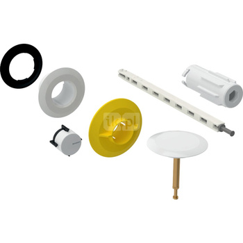 Zestaw serwisowy Geberit do zestawu odpływowo-przelewowego do wanien z przelewem PushControl: Chrom błyszczący