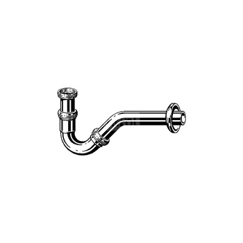 Syfon rurowy przeznaczenie: bidet, mosiądz, nr wzoru 5535 G: 1¼ DN: 32 L: 280 wykonanie: chromowane