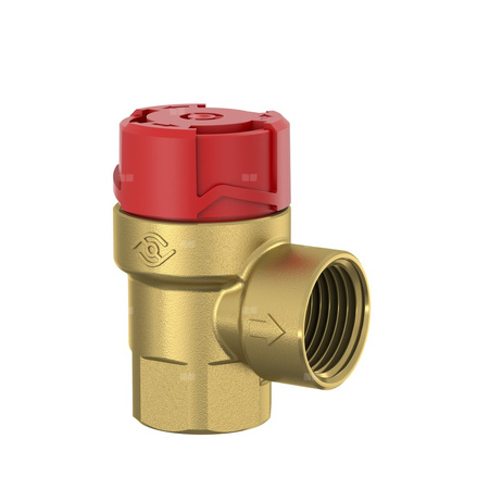 Zawór przelewowy kątowy (90') FLAMCO MEIBES Flopress A mosiądz, 3 bar GW 1/2''