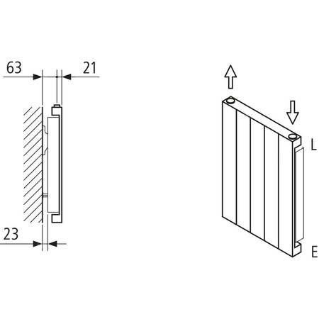 Grzejnik płytowy typ 11 KERMI HVN wym. 1200 x 280 mm, kolor biały, moc 496 W