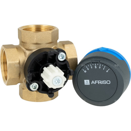 Zestaw regulacyjny ProClick: 4-drogowy obrotowy zawór mieszający ARV 484 ProClick, DN25, Rp1'', Kvs 9 m3/h + siłownik elektryczny ARM 343 ProClick