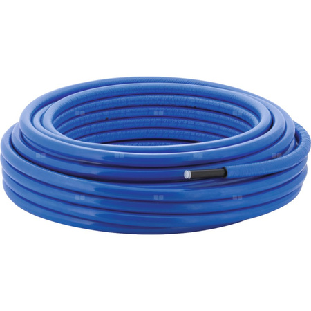 Rura PE-RT II/AL/PE-RT II GEBERIT Mepla 16 mm x 2.25 mm izolacja: 13 mm, izolacja kolor niebieski - kręgi 50m wielowarstwowa gładka