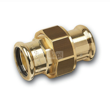 Śrubunek SANHA PURAPRESS trzyczęściowy, miedź, 22 mm (zw x zw)