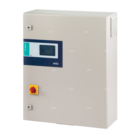 Urządzenie sterujące Wilo-Comfort CCE-H-5x0,55KW-T4-WM-PKG do sterowania pompami o budowie dławnicowej i bezdławnicowej ze zintegrowanymi przetwornicami częstotliwości lub pompami regulowanymi bezstopniowo, elektronicznie