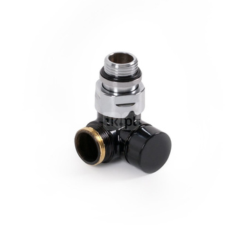 Zawór odcinający 3-osiowy CYLINDER, Prawy, GZ 1/2"-GZ 24-19, Czarny, (V74210E9005DX)