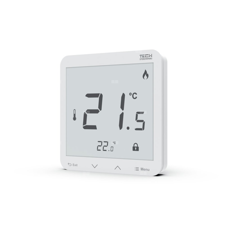 Bezprzewodowy regulator pokojowy zasilany 230V dopuszkowy biały, model R-8pz PLUS