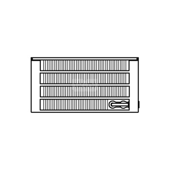 Konwektor Kermi V-Kon S Typ44 BH210x255x1700mm QN3249, weiß, 6 bar, o. Abd., Vent. re