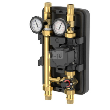 Grupa pompowa FLAMCO MEIBES GZ gazowy walcowy x GZ gazowy walcowy 1 cal (25) x DN 25 Kvs5.8, z izolacją, z pompą obiegową, z zaworem trójdrożnym