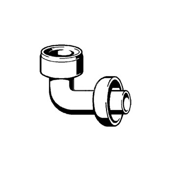 Łuk odpływowy 90 st. przeznaczenie: pisuar, tworzywo sztuczne, nr wzoru 3228 DN1: 50 DN2: 50 L: 125 wykonanie: biały