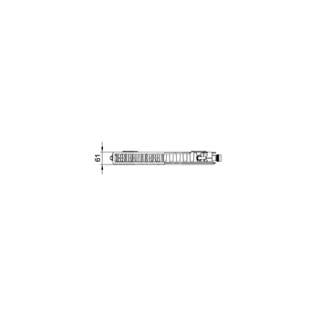 Grzejnik płytowy typ 11 KERMI Profil-V, prawy, z osłonami wym. 300 x 1800 mm, kolor biały, moc 992 W