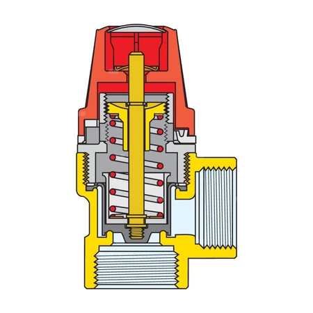 Zawór przelewowy CALEFFI 311 mosiądz 7 bar GW 3/4''