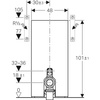 Moduł sanitarny do WC stojącego GEBERIT Monolith, 1010 mm x 480 mm x 106 mm, front: imitacja betonu, bok: aluminium