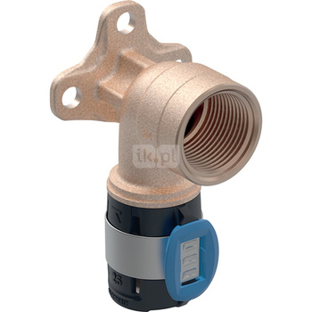 Kolano 90' GEBERIT FlowFit, brąz bezołowiowy, 3/4'' x 20 mm (GW x łącznik zaprasowywany), 52 mm