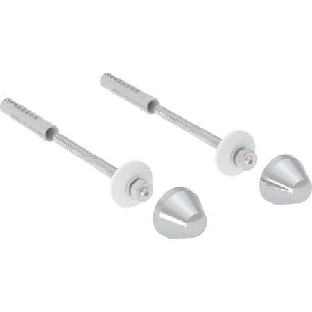 Geberit Elementy mocujące do umywalki kompaktowej, L12cm, z zaślepkami, chromowane