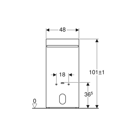 Pokrywa do modułu sanitarnego Geberit Monolith do bidetu: Czarny chrom / Aluminium szczotkowane