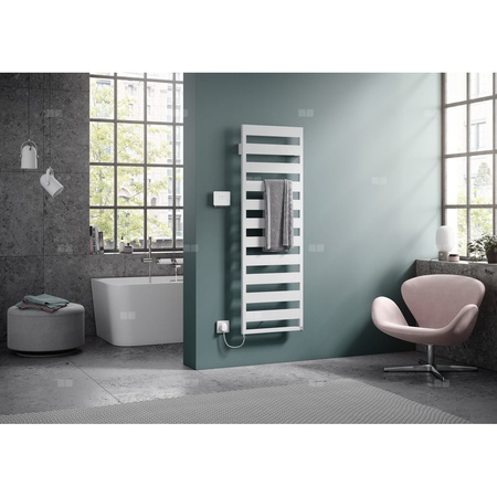 Grzejnik drabinkowy KERMI Casteo-E, wym. 1806 x 500 mm, kolor srebrny, moc 600W
