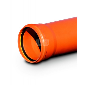 Rura kanalizacyjna zewnętrzna pvc-u MAGNAPLAST KGEL 160 x 500 x 4.7 z kielichem lita pomarańczowa, klasa SN 8