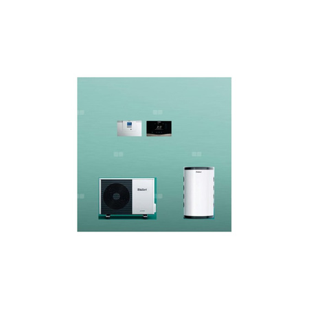 Pakiet Systemowy OZE - Pompa ciepła powietrzna powietrze-woda monoblok VAILLANT VWL 75/6A aroTHERM plus 7 kW 400 V + Moduł komunikacji internetowej VR 940f + Moduł sterowania VWZ AI + Zasobnik buforowy VP RW 50 + Regulator sensoCOMFORT VRC 720